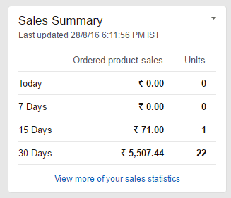 My Amazon Seller Stats